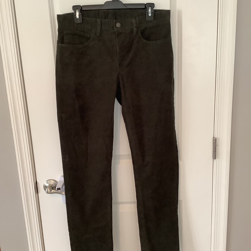 Brooks Brothers Mens Corduroy pants, 32x32, slim fit, olive color